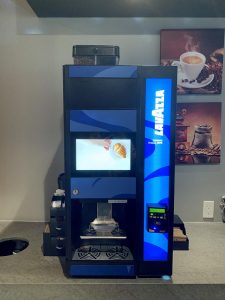 LavAzza Coffee Machine Pearl Perk resident amenities at The Pearl apartments in Koreatown, Los Angeles   