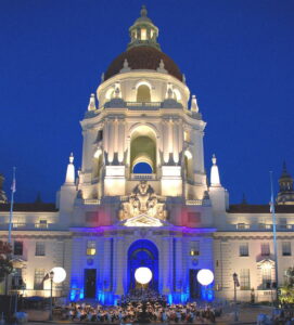 Pasadena City Hall outdoor concerts near The Pearl residences in Koreatown, Los Angeles 