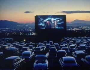 Van Buren Drive-In / Photo credit Inland Empire dot com outdoor movies near The Pearl apartments in Koreatown, Los Angeles 