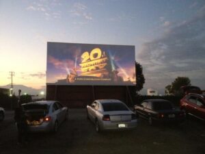 Vineland Drive-in / Photo credit Cinema Treasures outdoor movies near The Pearl apartments in Koreatown, Los Angeles 