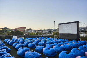 Melrose Rooftop Theatre outdoor movies near The Pearl apartments in Koreatown, Los Angeles   