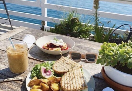 Malibu Farm oceanfront dining near The Pearl apartments in Koreatown, Los Angeles