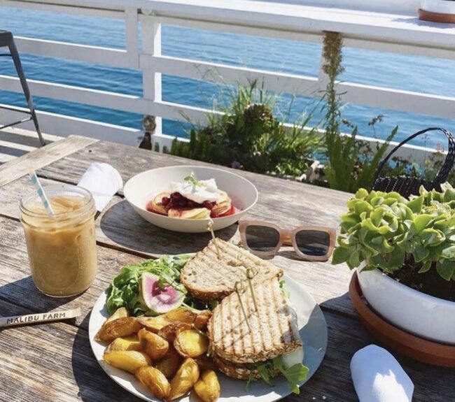 Malibu Farm oceanfront dining near The Pearl apartments in Koreatown, Los Angeles