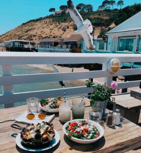 Malibu Farm oceanfront dining near The Pearl apartments in Koreatown, Los Angeles  