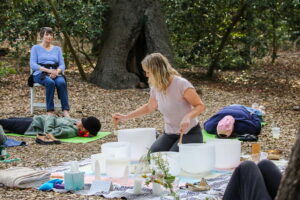 Descanso Gardens Sound Bath near The Pearl apartments in Koreatown, Los Angeles  