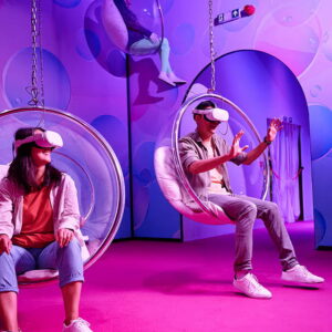 Bubble Planet immersive experience near The Pearl apartments in Koreatown, Los Angeles 