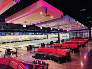 XLanes LA bowling near The Pearl apartments in Koreatown, Los Angeles 