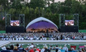 Pasadena Symphony & Pops music under the stars near The Pearl apartments in Koreatown, Los Angeles