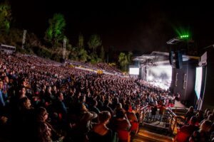 The Greek Theatre music under the stars near The Pearl apartments in Koreatown, Los Angeles