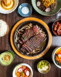 Danbi Korean BBQ near The Pearl apartments in Koreatown, Los Angeles 