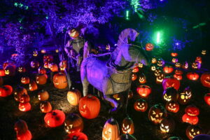 Carved at Descanso Gardens halloween event not far from The Pearl apartments in Koreatown, Los Angeles 